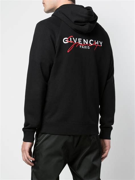 GIVENCHY zipped hoodie in fleece 